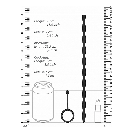 DIP STICK RIBBED 12X240MM BRUSHED STEEL image 3