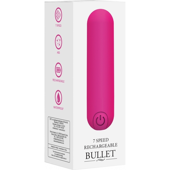 7 SPEED RECHARGEABLE BULLET PINK image 1
