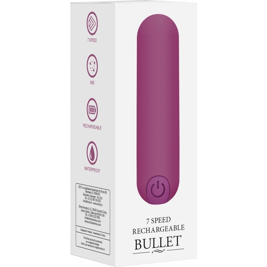 7 SPEED RECHARGEABLE BULLET PURPLE image 1