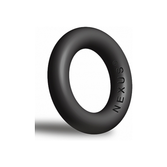 ENDURO THICK SILICONE SUPER STRETCHY COCK RING BLACK image 0