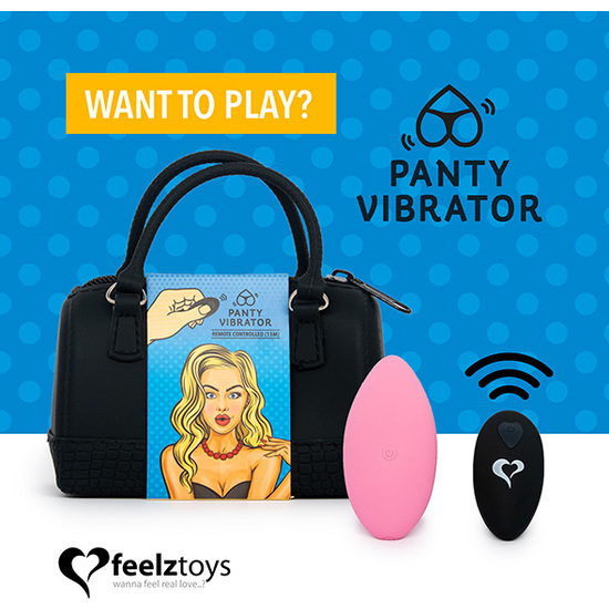 FEELZTOYS - PANTY VIBE REMOTE CONTROLLED VIBRATOR - PINK image 0