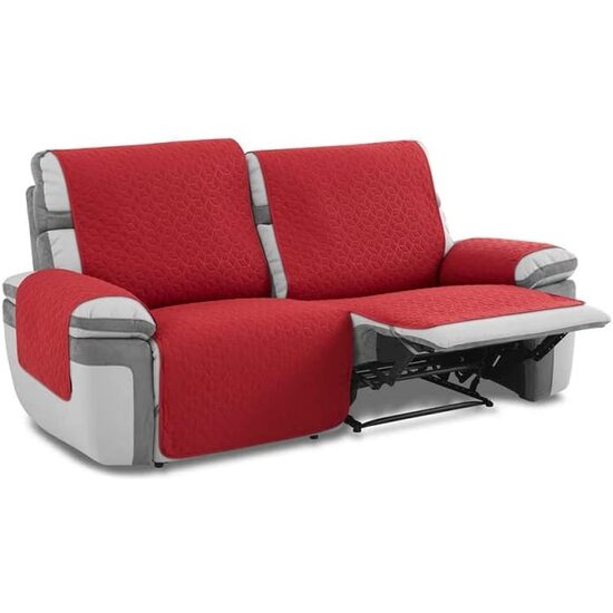 MAXIFUNDAS-CUBRE SOFÁ ACOLCHADO RELAX 2 PLAZAS SLAM, ROJO. SALVASOFÁ REPELENTE A LÍQUIDOS Y CON REVERSO ANTIDESLIZANTE. image 0