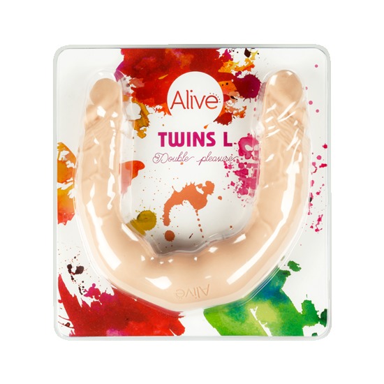 ALIVE TWINS PENE REALÍSTICO DOBLE 40 CM image 1