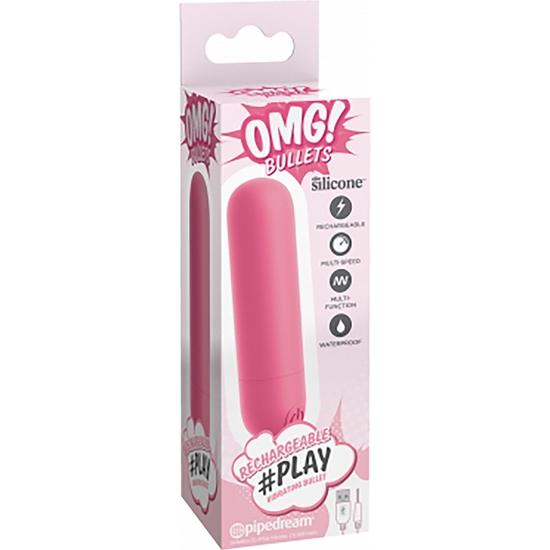 OMG! BULLETS - PLAY RECHARGEABLE VIBRATING BULLET, PINK image 3