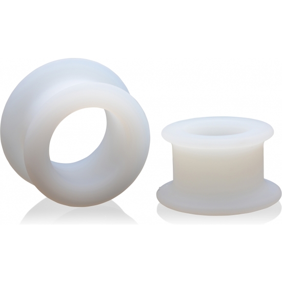 STRETCH MASTER 2 PC SILICONE ANAL GROMMET SET - WHITE image 0