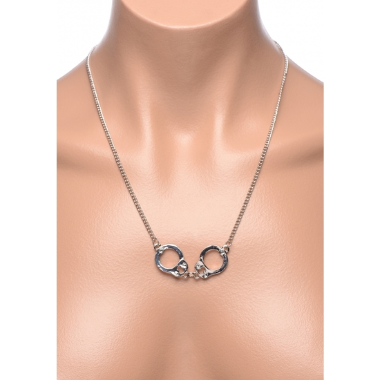 CUFF HER HANDCUFF NECKLACE - SILVER image 2