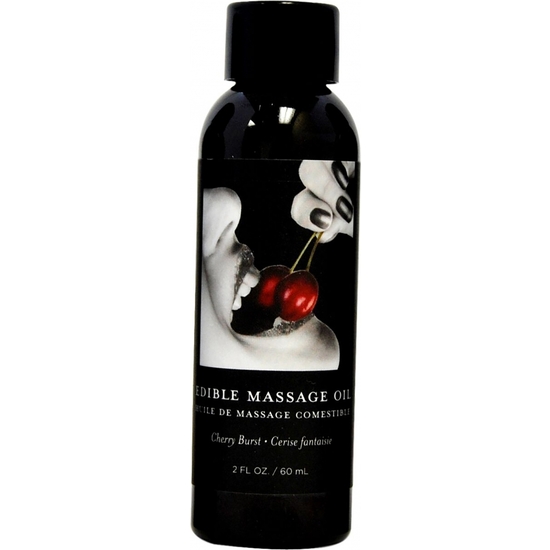 EARTHLY BODY CHERRY EDIBLE MASSAGE OIL - 60ML image 0