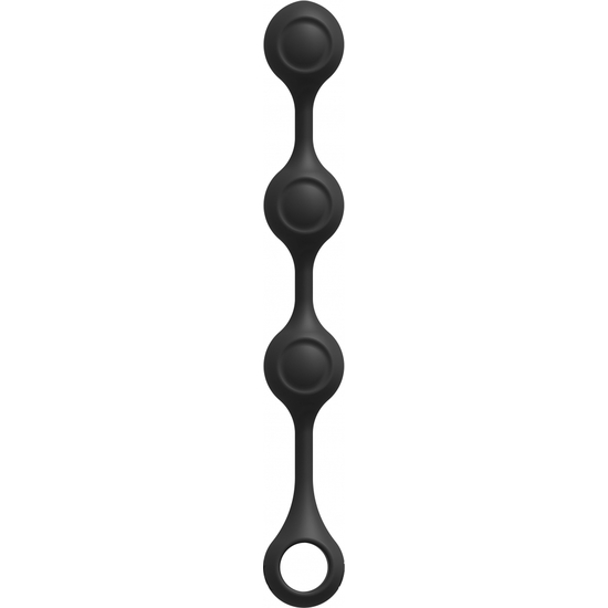 ANAL ESSENTIALS WEIGHTED SILICONE ANAL BALLS - BLACK image 0