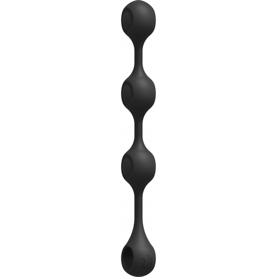 ANAL ESSENTIALS WEIGHTED SILICONE ANAL BALLS - BLACK image 2