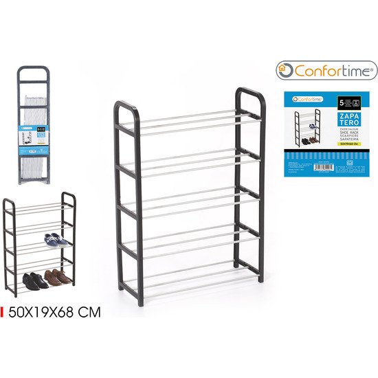 5 TRAYS SHOE RACK 50X19X68CM CONFORTIME image 0