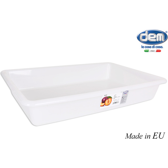 BIG WHITE TRAY 50X34X8CM/8.6L  image 0