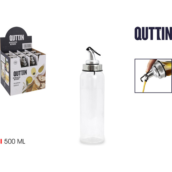 500ML GLASS OIL DISPENSER W/STOP QUTTIN image 0