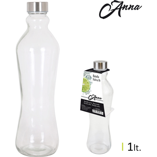 1000CC GLASS BOTTLE 9X31.5CM ANNA image 0