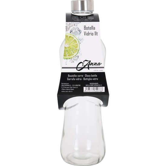 1000CC GLASS BOTTLE 9X31.5CM ANNA image 1