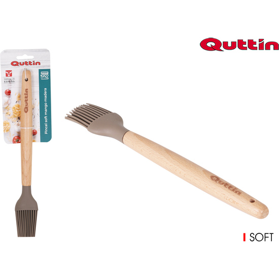 KITCHEN BRUSH SOFT WOODEN HANDLE QUTTIN image 0