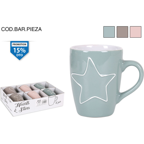 MUG 320CC HEARTSSTARS COLS.SURT. image 0