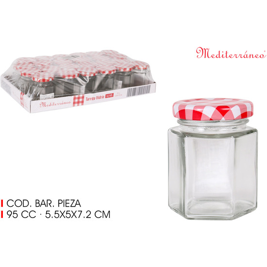 95CC MULTIPURPOSE GLASS JAR MEDITERRANEO image 0