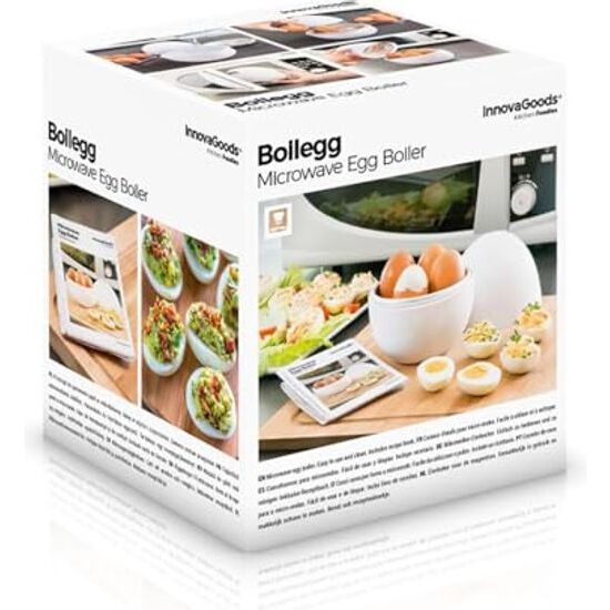 CUECEHUEVOS PARA MICROONDAS CON RECETARIO BOILEGG INNOVAGOODS image 0
