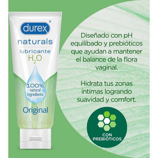 DUREX NATURALS GEL DUPLO LUBRICANTE ÍNTIMO PURE 100% NATURAL 2X100ML image 1