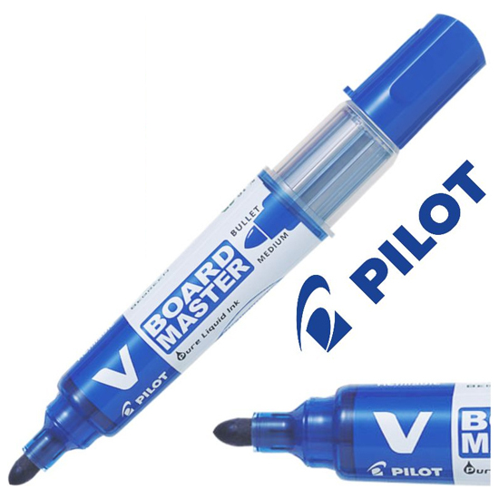 MARCADOR PIZARRA VBOARD MASTER RECARGABLE - AZUL  image 0