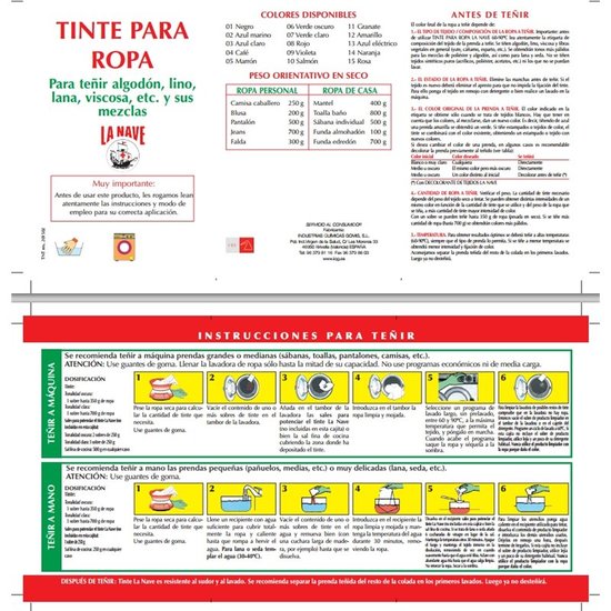 TINTE ROPA LA NAVE - COLOR CAFE image 1
