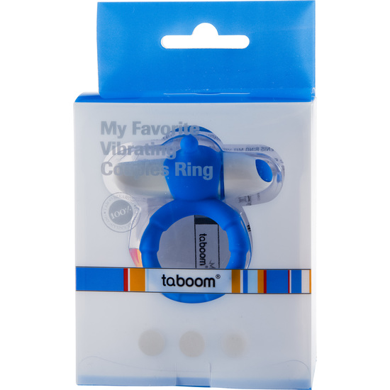 TABOOM MY FAVORITE VIBRATING COUPLES RING BLUE image 1