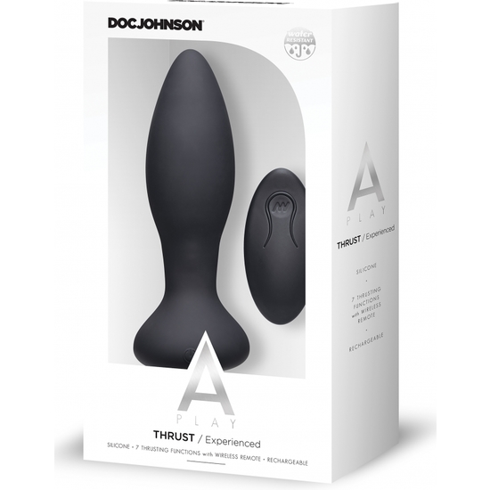 THRUST - EXPERIENCED - RECHARGEABLE ANAL PLUG - BLACK image 1