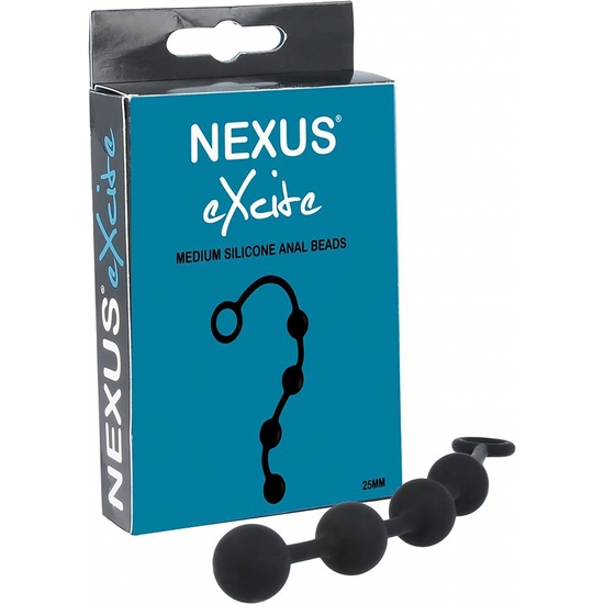 EXCITE MEDIUM SILICONE ANAL BEADS - BLACK image 2