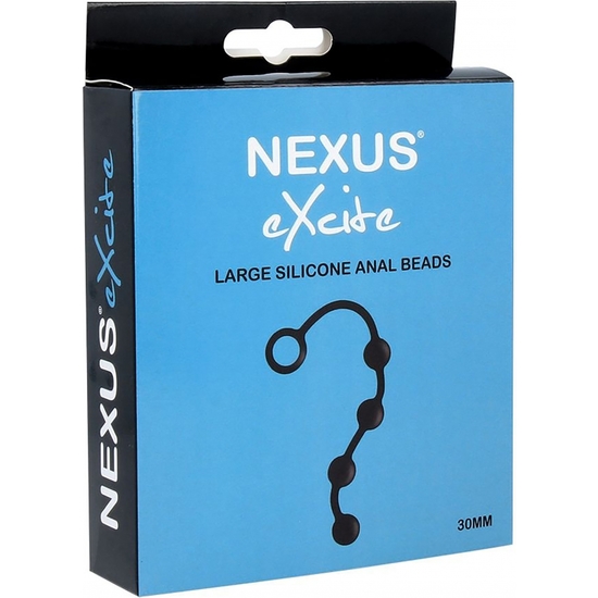 EXCITE LARGE SILICONE ANAL BEADS - BLACK image 2