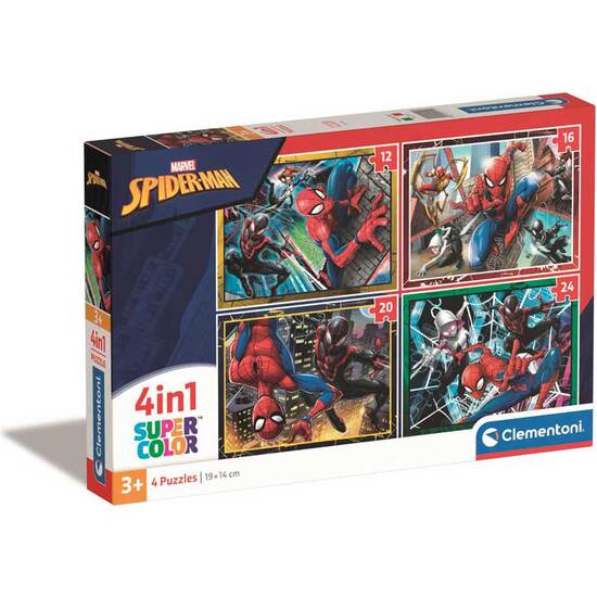 PUZZLE PROGRESIVO 4 EN 1 SPIDERMAN image 0