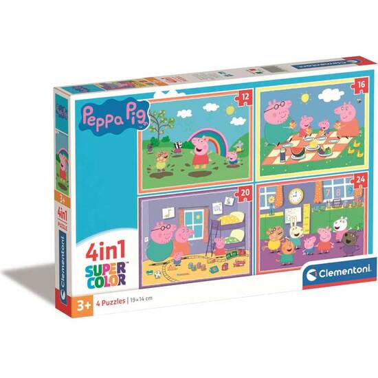 PUZZLE PROGRESIVO 4 EN 1 PEPPA PIG image 0