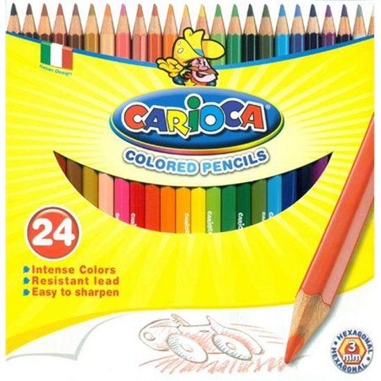 LAPICES DE COLORES CARIOCA MADERA 24UND. image 0