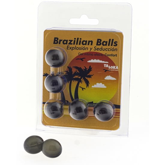 5 BRAZILIAN BALLS EXPLOSION DE AROMAS GEL EXCITANTE EFECTO CONFORT image 0