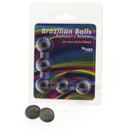 5 BRAZILIAN BALLS EXPLOSION DE AROMAS GEL EXCITANTE EFECTO CLIMAX image 0