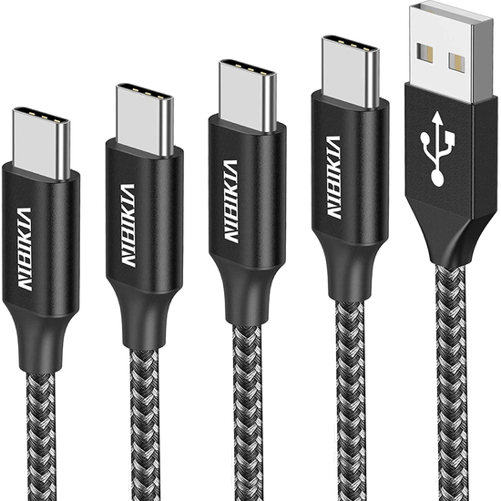 CABLES USB TIPO C, 4PACK [ 0.5M 1M 2M 3M] 3A CARGADOR TIPO C NYLON CARGA RÁPIDA Y SINCRONIZACIÓN CABLE USB C PARA SAMSUNG S10/S9/S8/NOTE 10/NOTE 9, H image 0