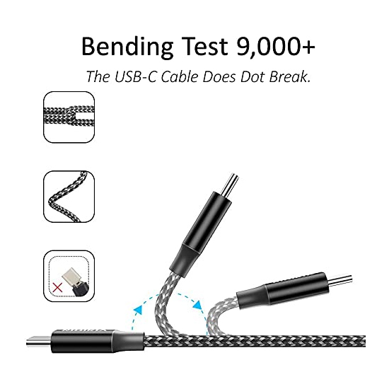CABLES USB TIPO C, 4PACK [ 0.5M 1M 2M 3M] 3A CARGADOR TIPO C NYLON CARGA RÁPIDA Y SINCRONIZACIÓN CABLE USB C PARA SAMSUNG S10/S9/S8/NOTE 10/NOTE 9, H image 4