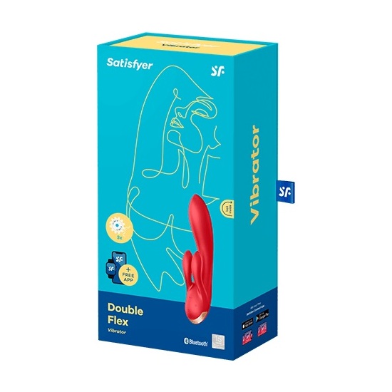 SATISFYER DOUBLE FLEX CONNECT - RED image 1