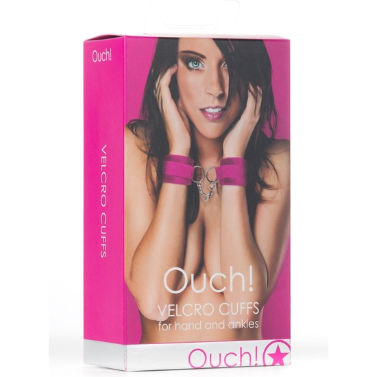 OUCH VELCRO CUFFS FOR HAND AND ANKLES PINK image 1