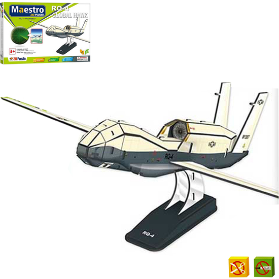 PUZZLE 3D DRON-AVIÓN NO PILOTADO - TAMAÑO MONTADO: 26CM X 48CM X 14.5CM image 1