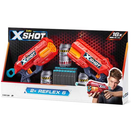 PACK 2 PISTOLAS REFLEX 6 X-SHOT image 0