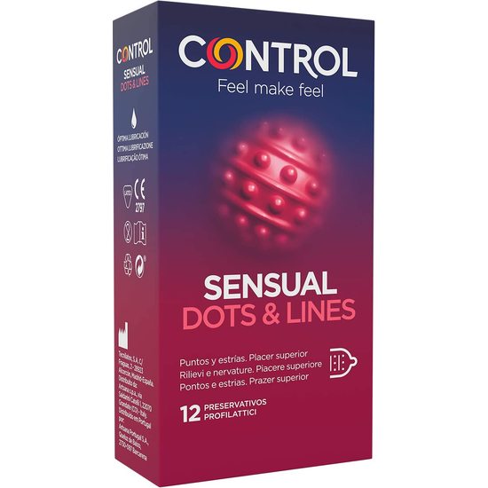 CONTROL SENSUAL DOTS & LINES 12 UDS image 0