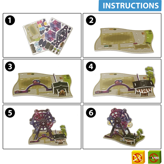 SET 3 PUZZLES 3D - MODELOS ATRACCIÓN NORIA/ATRACCIÓN BARCO PIRATA/ATRACCIÓN CIRCO  image 5