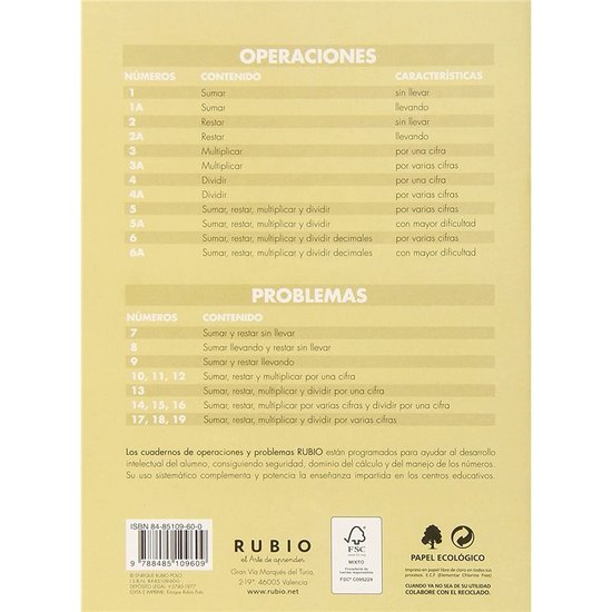 CUADERNO RUBIO OPERACIONES 5A image 1