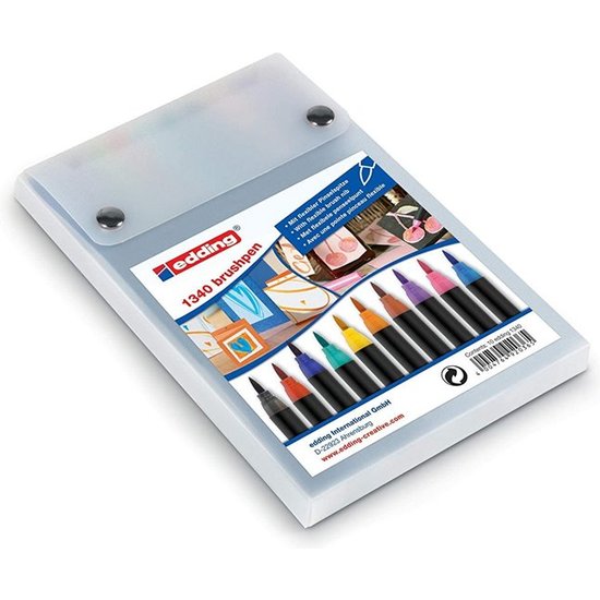 ROTULADOR EDDIG 1340 BRUSH X 10 COLORES image 0