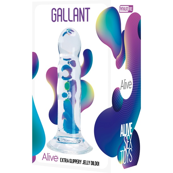 ALIVE - GALLANT JELLY DILDO - TRANSPARENT image 1