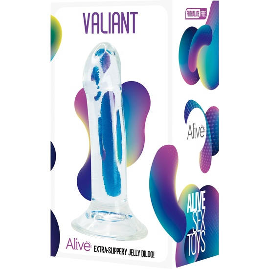 ALIVE - VALIANT JELLY DILDO - TRANSPARENT image 1