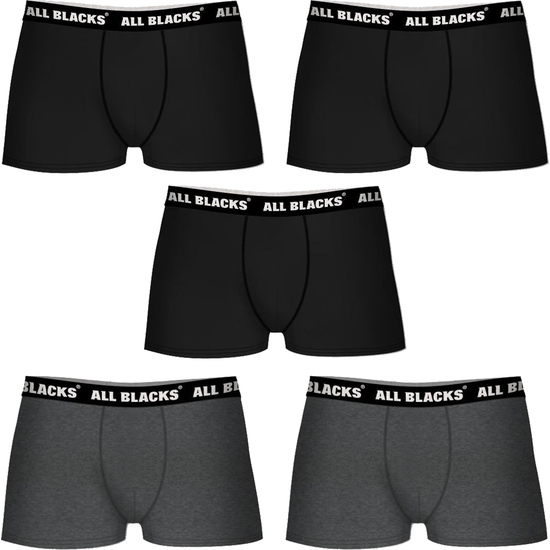 LOTE DE 2X 5 BOXER ALL BLACKS COLOR NEGRO 100% ALGODÓN Y GRIS 65%POLIÉSTER 35%ALGODÓN image 2