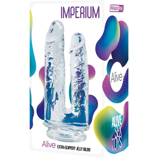 ALIVE - IMPERIUM JELLY DILDO - TRANSPARENT image 1