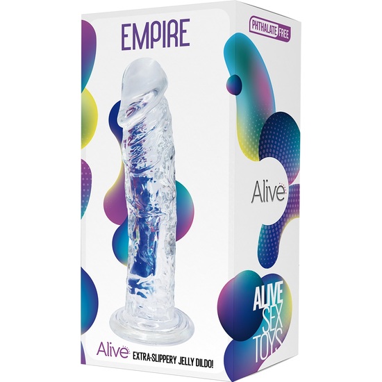 ALIVE - EMPIRE JELLY DILDO - TRANSPARENT image 1