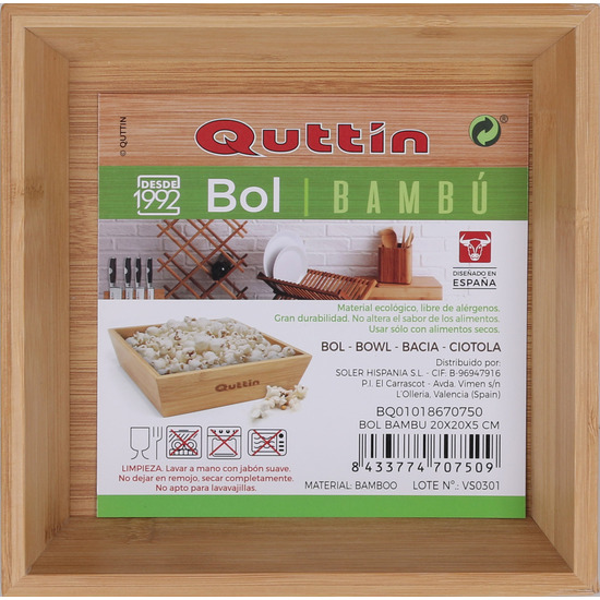 BAMBOO BOWL 20X20X5CM  image 3